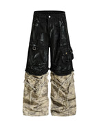 【26s May.】Paint Splatter Patchwork Camo Wide Cargo Pants