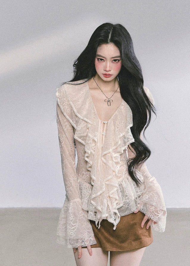 Belle Époque Sheer Lace Blouse