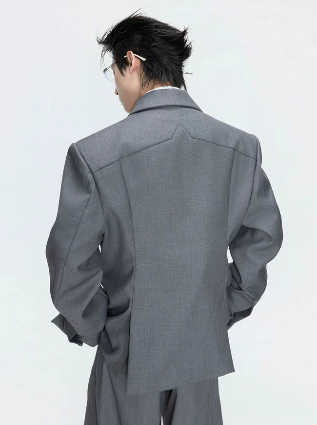 【26s Apr.】Silver Detail Double-Breasted Tailored Suit Set Main Image