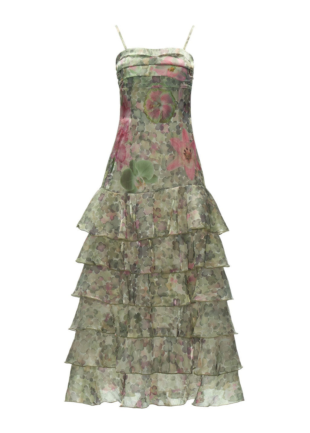 Vintage Garden Tiered Maxi Dress