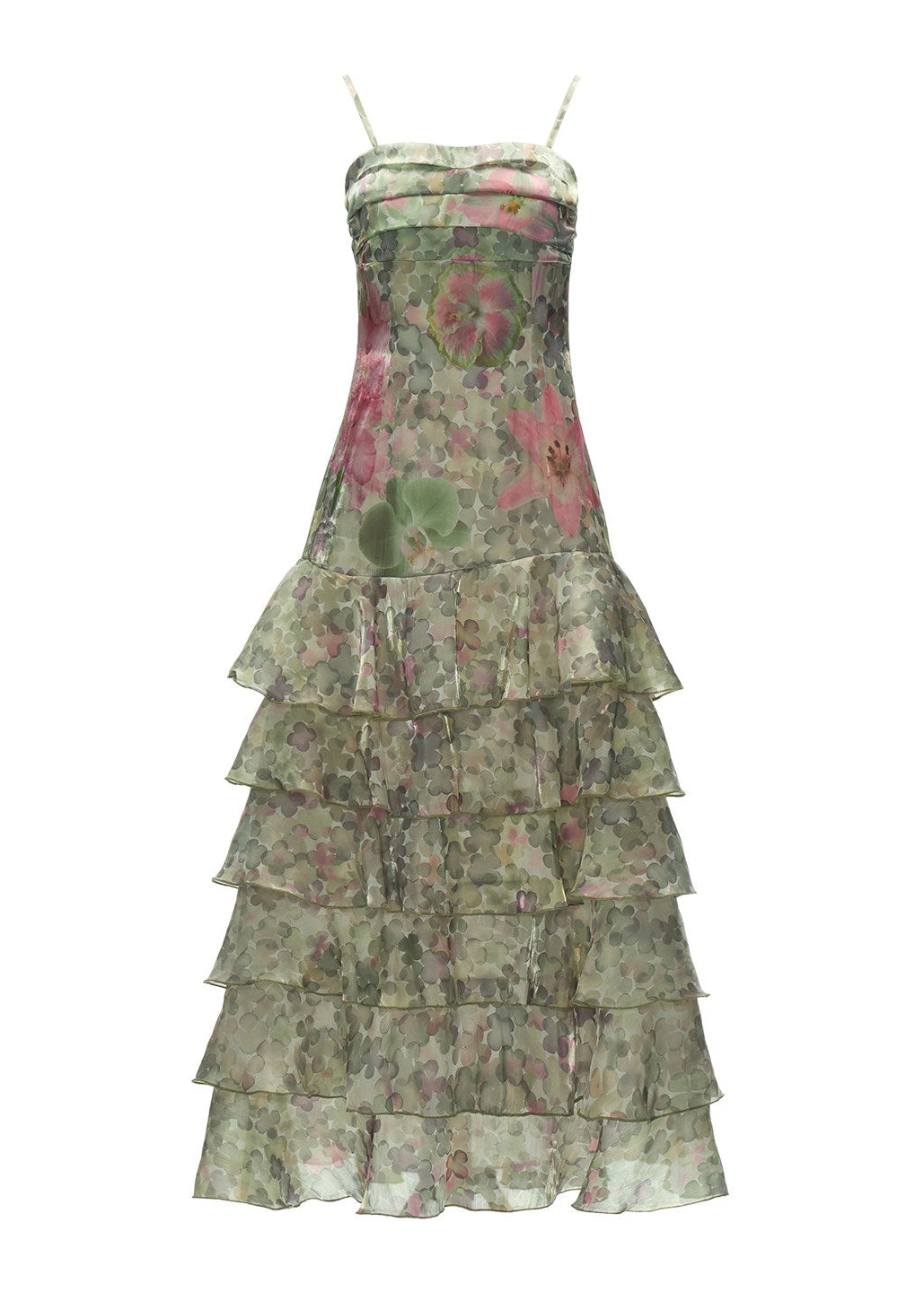Vintage Garden Tiered Maxi Dress