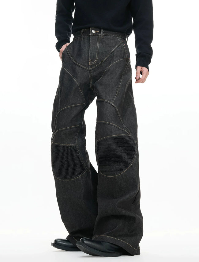 【26s Jan.】Hand-Stitched 14.5oz Raw Denim Knee-Panel Jeans Main Image