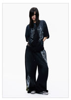 Double Waist Leopard Panel Sweatpants