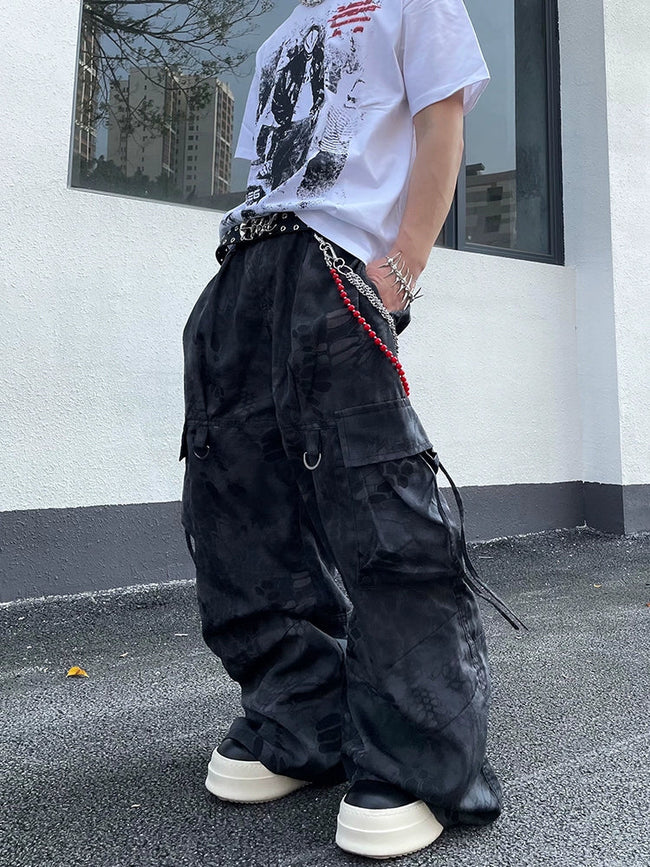 【25s Jun.】Vintage Sand Snake Camouflage Punk Pants Main Image