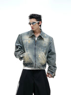 【25s Aug.】Distressed Ripped Short Denim Jacket