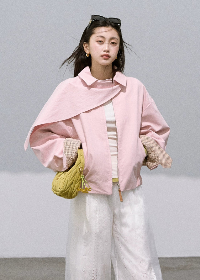 Flowing Color Palette  Detachable Wrap Short Jacket Hover Image