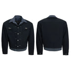 26s Feb.】Striped Faux-Layer Short Jacket