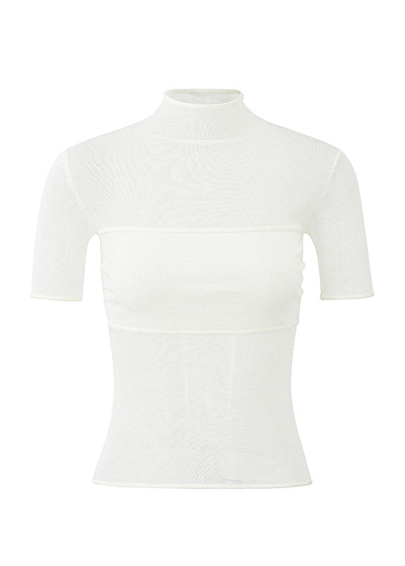 Soft Veil High-Neck Tee
