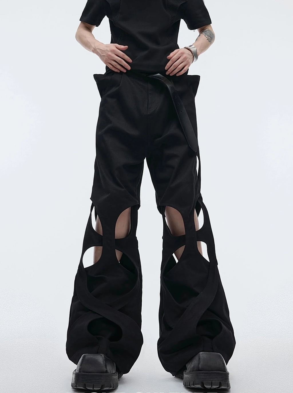 【25s Jul.】Trend Pioneer Hollow Wrap Casual Pants