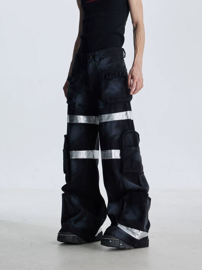 【25s Aug.】Street Dirty Dyed Multi-pocket Jeans Main Image