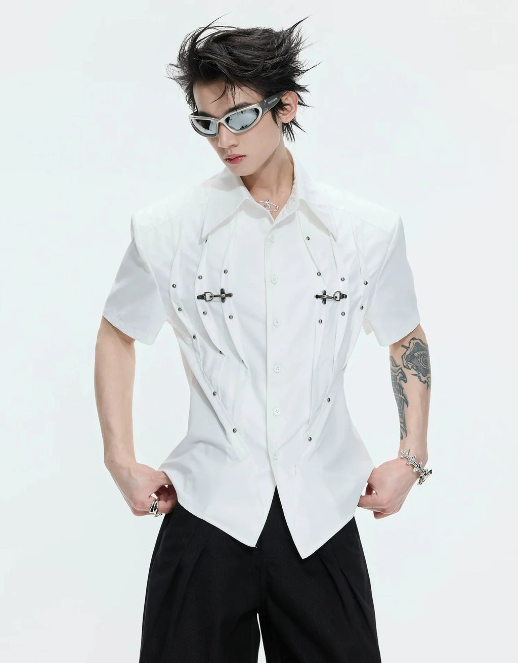 【26s Apr.】Pleated Waist Structured Shirt