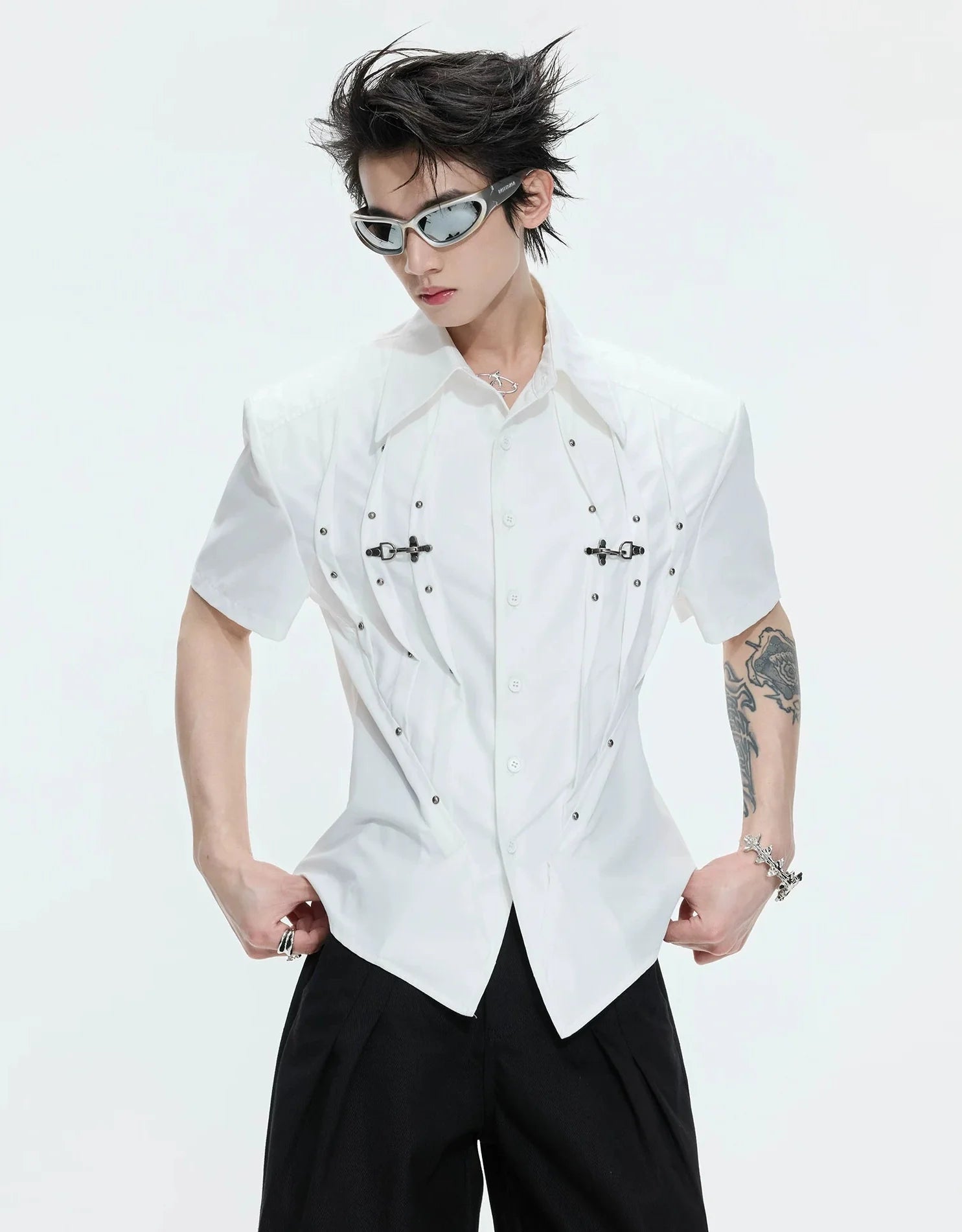 【26s Apr.】Pleated Waist Structured Shirt