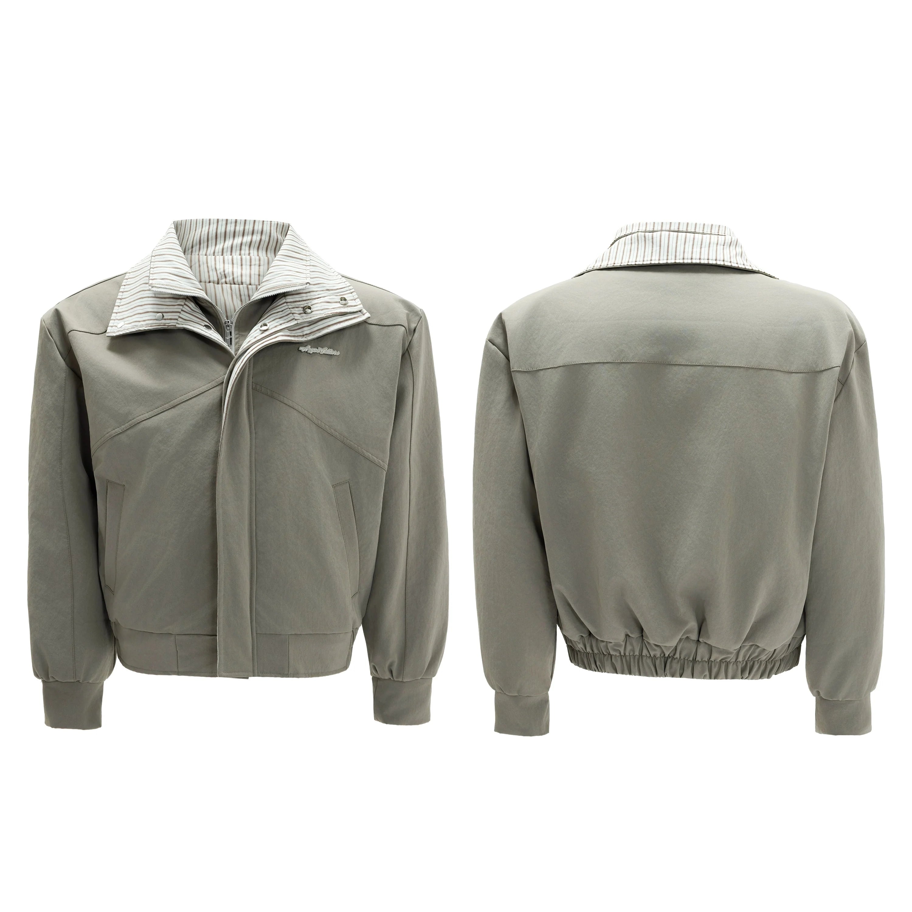 【25s Nov.】Washed Striped Thickened Cotton Coat