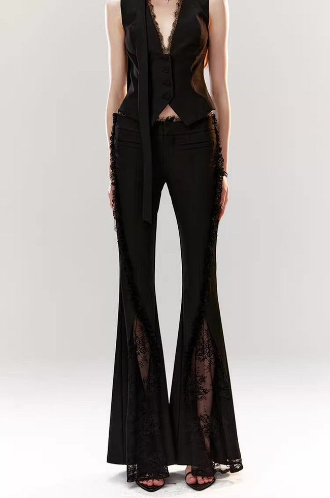 Original lace flared pants high waist Main Image