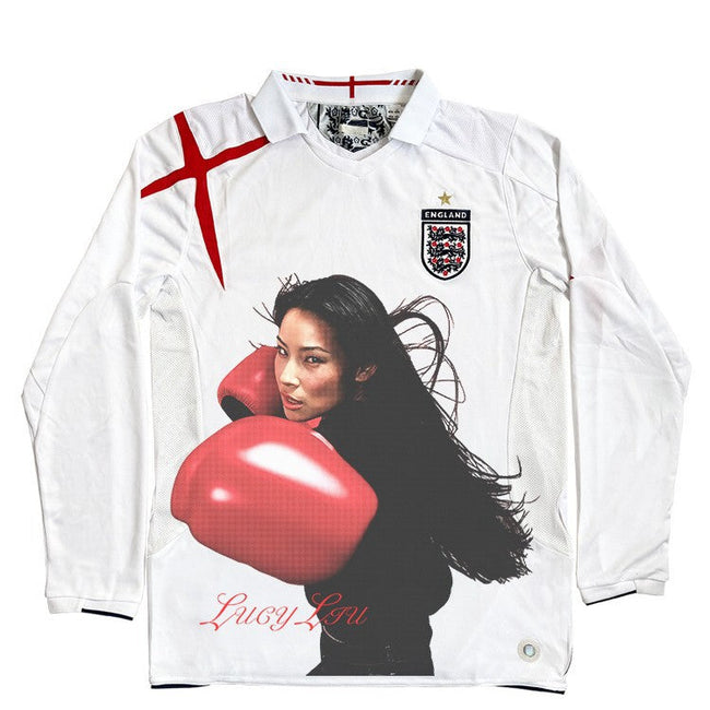 Lucy Liu Red Gloves Football Jersey Main Image