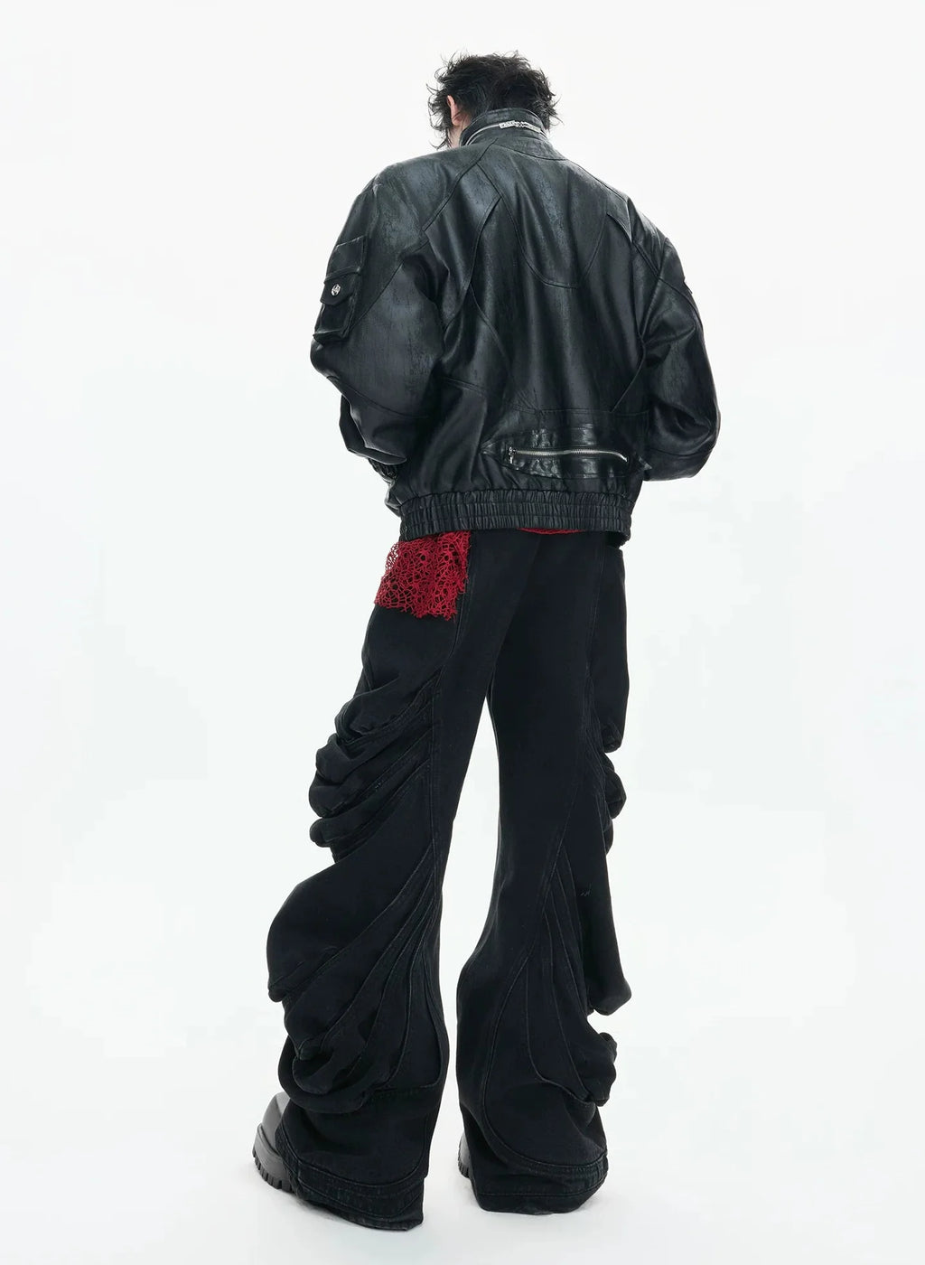 【26s Jan.】Deconstructed Vintage Curved Straight Denim Pants