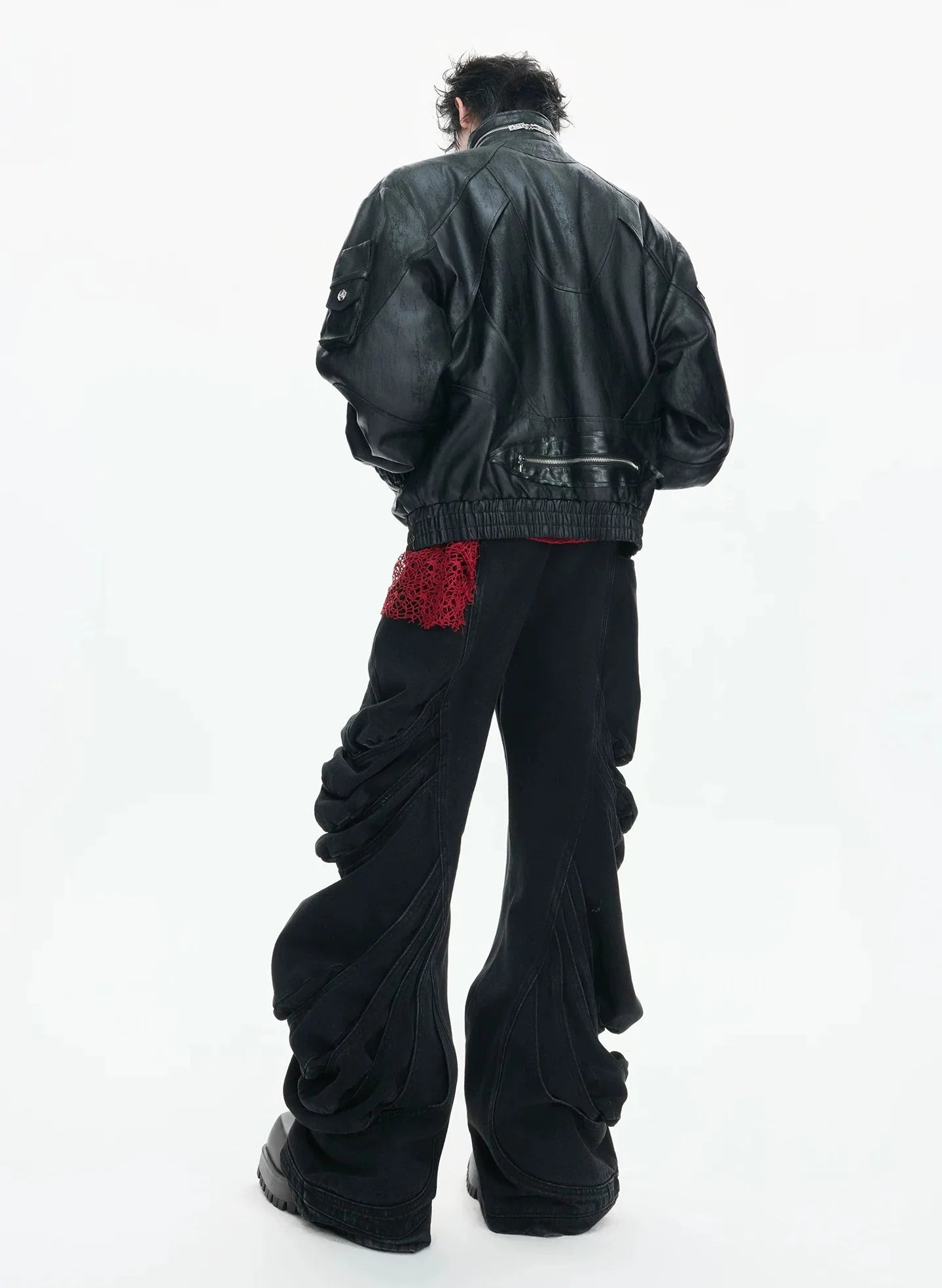 【26s Jan.】Deconstructed Vintage Curved Straight Denim Pants