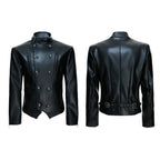 【26s Mar.】Napoleon Double-Breasted Leather Jacket