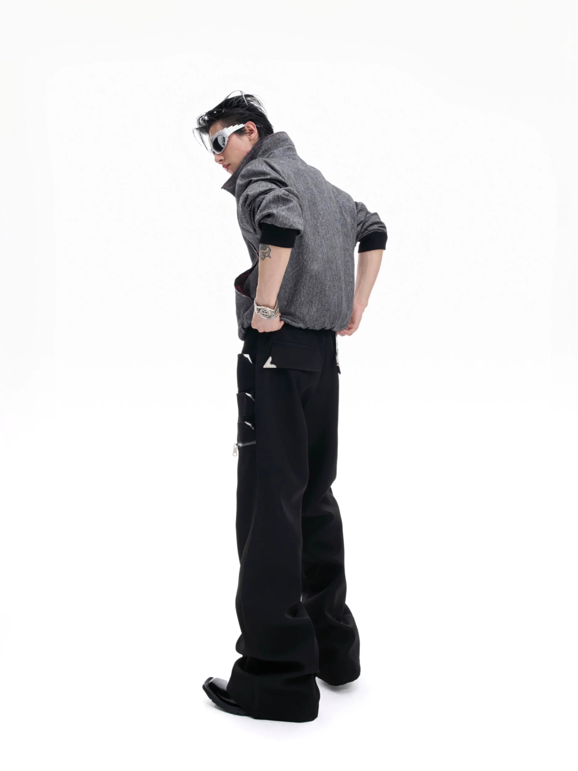 【25s Sep.】Vintage Metal Zipper 3D Pocket Pants