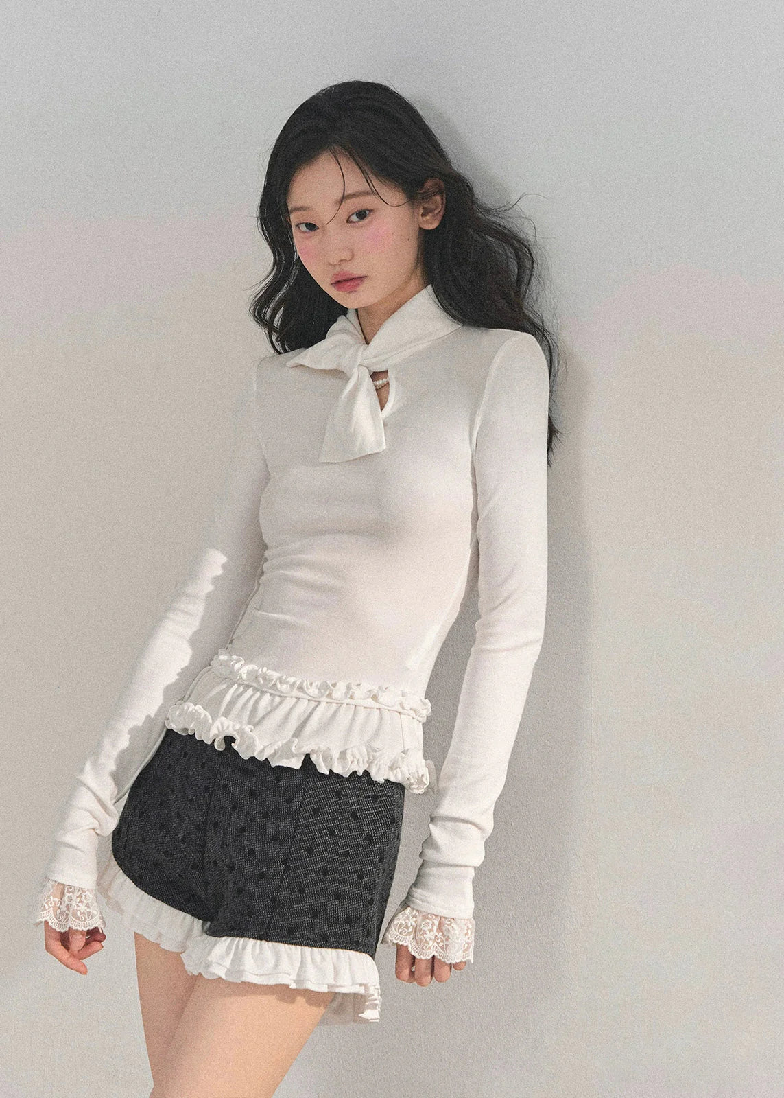 Moonlit Lace Flutter Top