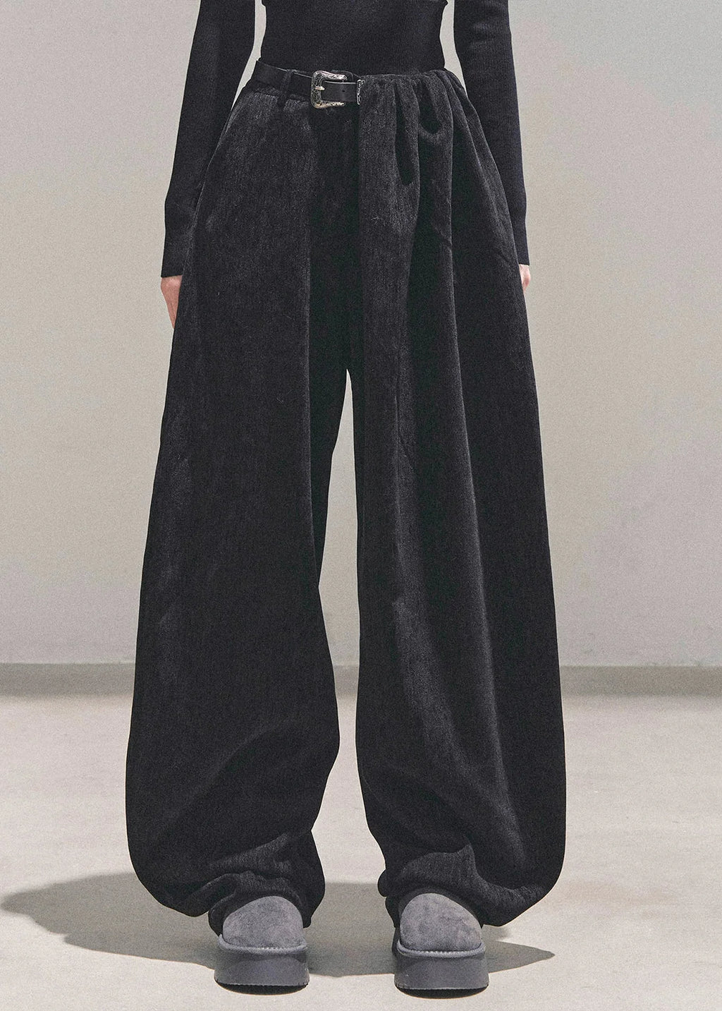 Twilight Drift Plush Wide-Leg Pants