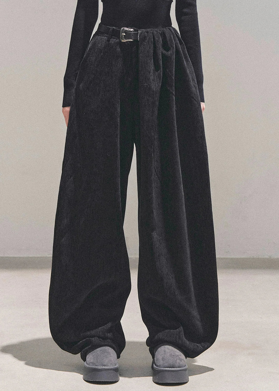 Twilight Drift Plush Wide-Leg Pants