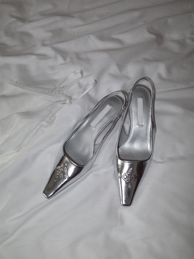 Shallow high heel toe sandals Hover Image