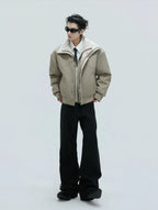 【25s Nov.】Washed Striped Thickened Cotton Coat