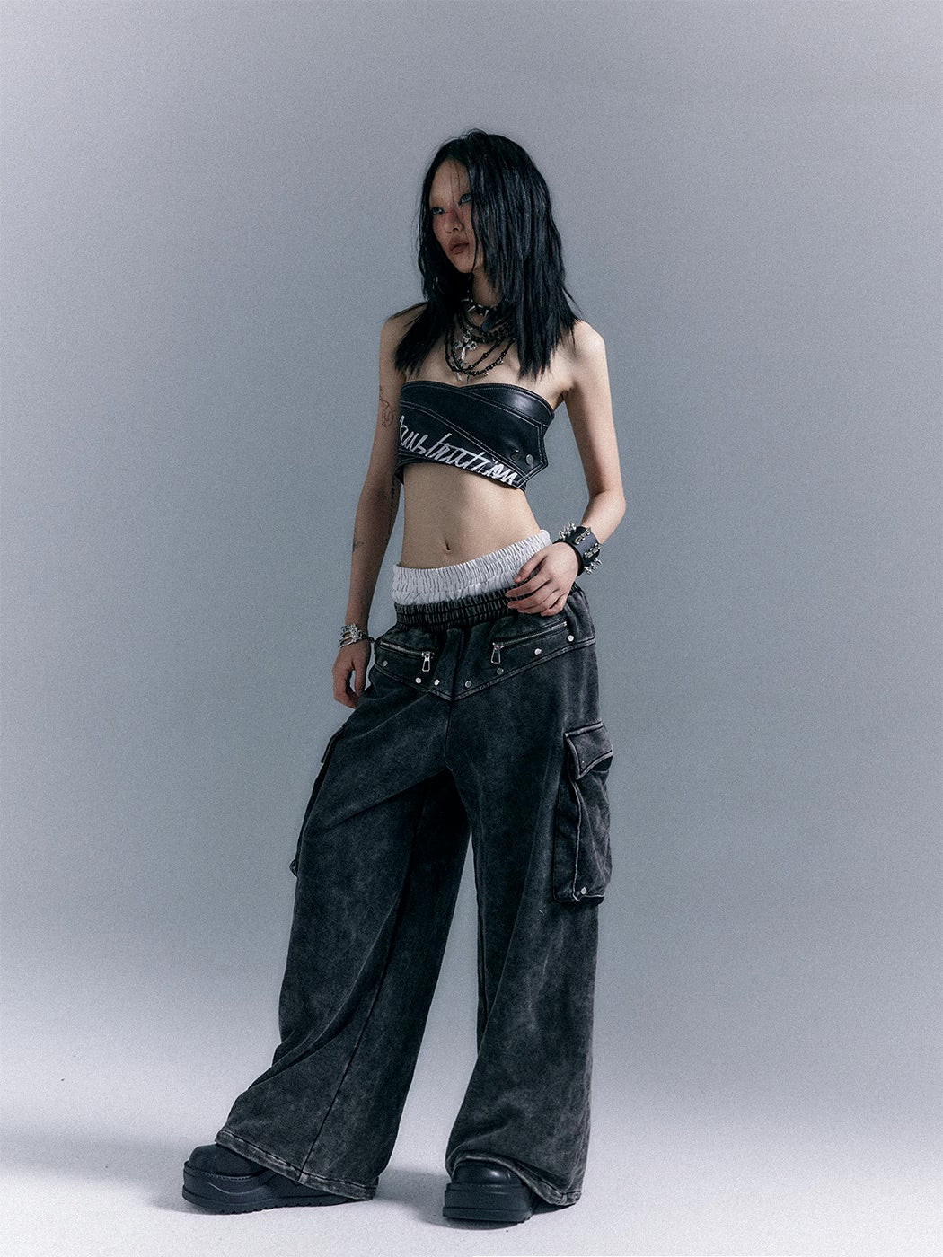 Double waist sweatpants