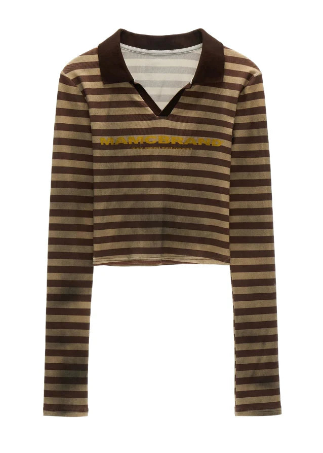 Distressed Stripe Polo