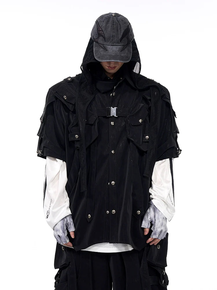 【25s Jun.】Dark Pioneer Lace-Up Short Sleeve Jacket