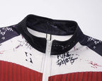 Graffiti Contrast Half-Zip Polo Tee