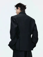 【26s Apr.】Silver Detail Double-Breasted Tailored Suit Set