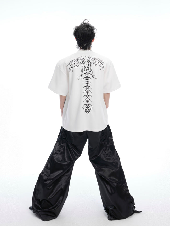 【25s Apr.】3D Spine Embroidered Oversized T-Shirt Main Image