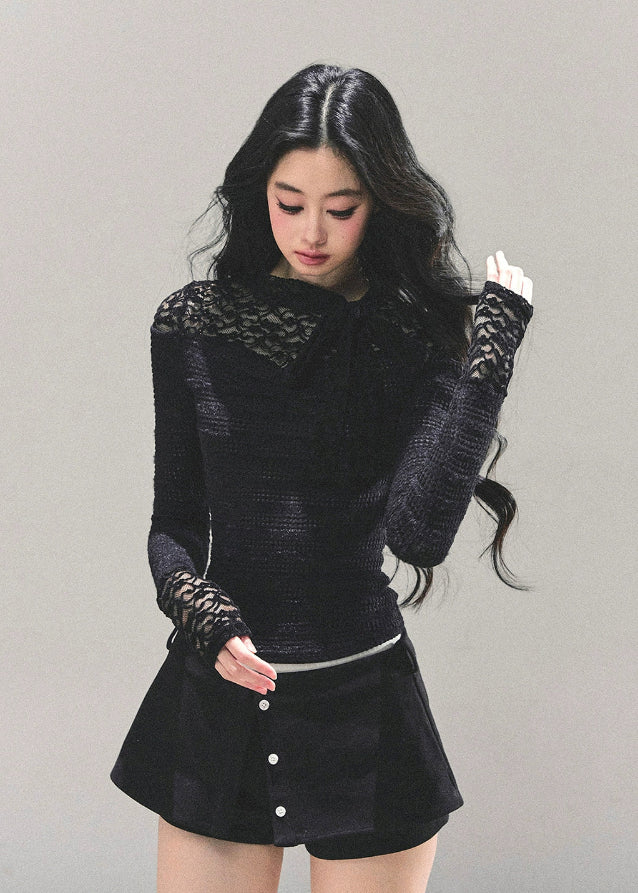 Parisian Lace Bow Top