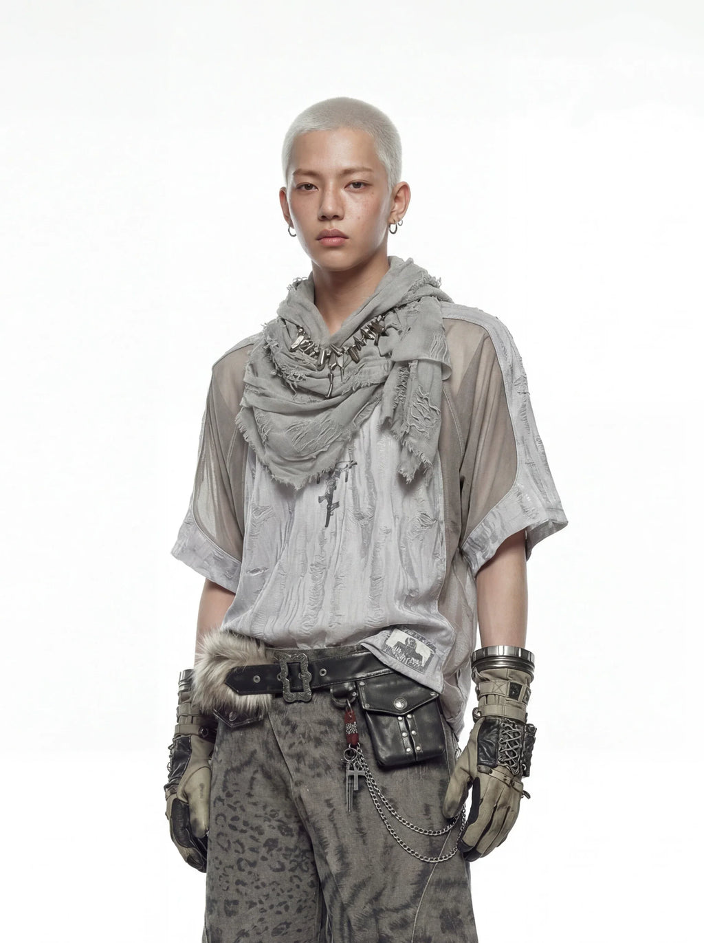 Deconstructed Patchwork Distressed Jersey Tee