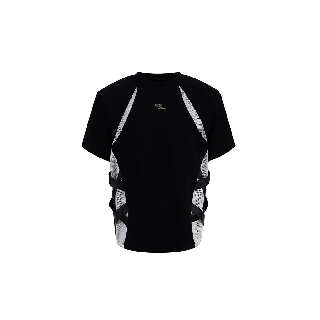 【25s Jun.】Deconstructed Mesh Panel T-shirt