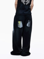 Double Waist Leopard Panel Sweatpants
