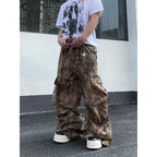 【25s Jun.】Vintage Sand Snake Camouflage Punk Pants