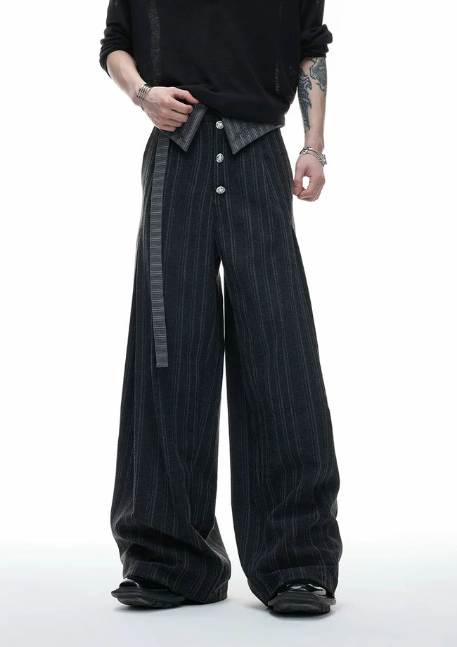 Embroidered Jacquard Wide-Leg Trousers Main Image