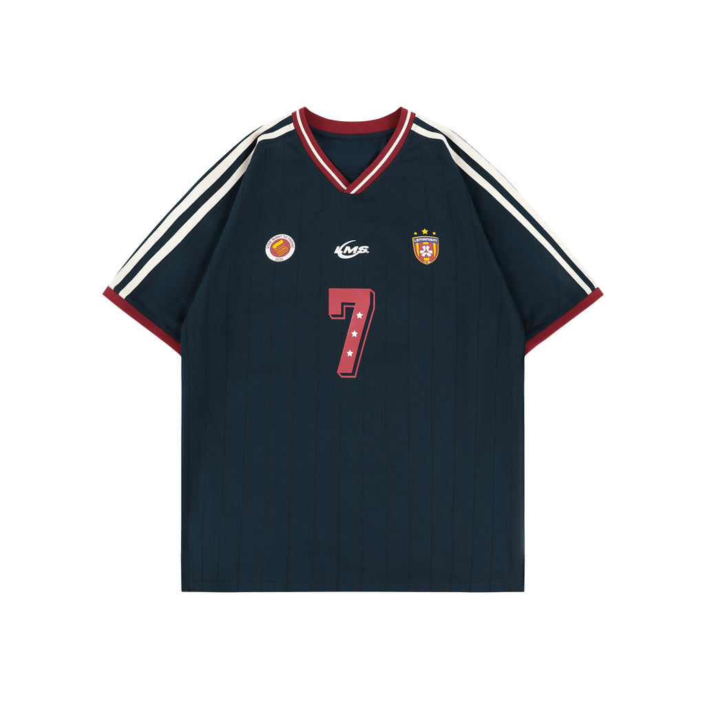 Contrast V-Neck Sports Jersey Tee