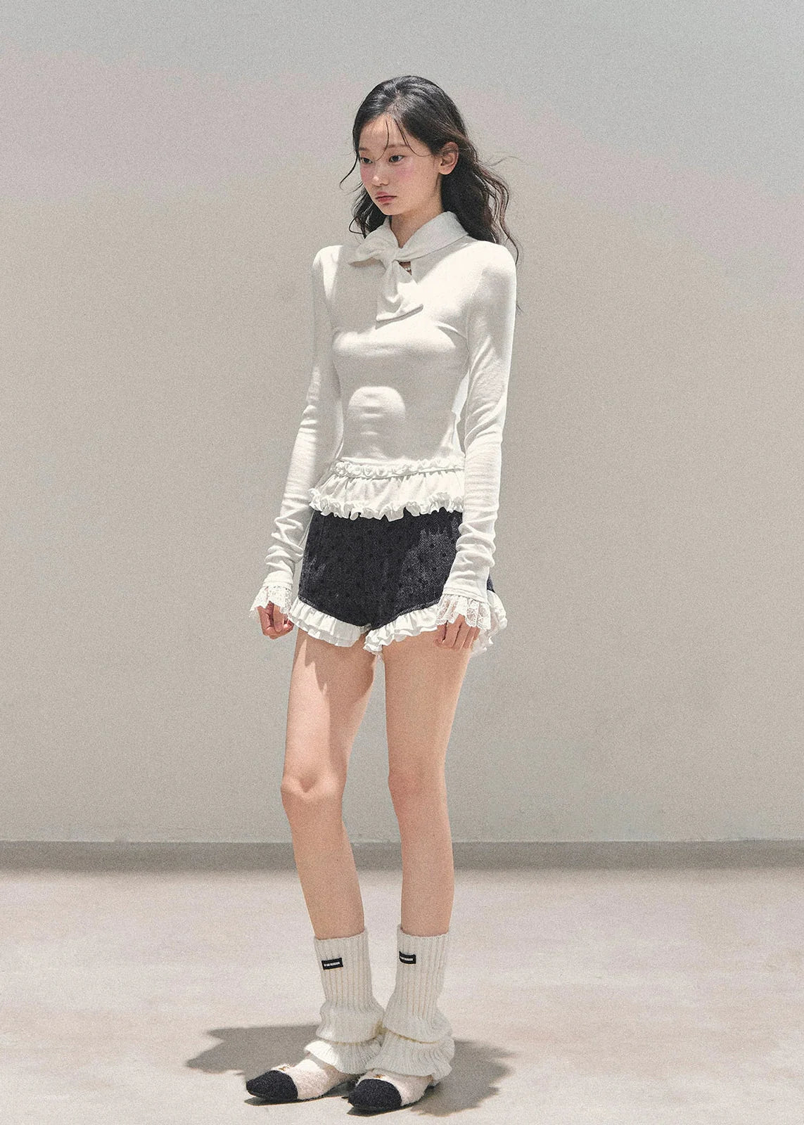 Moonlit Lace Flutter Top