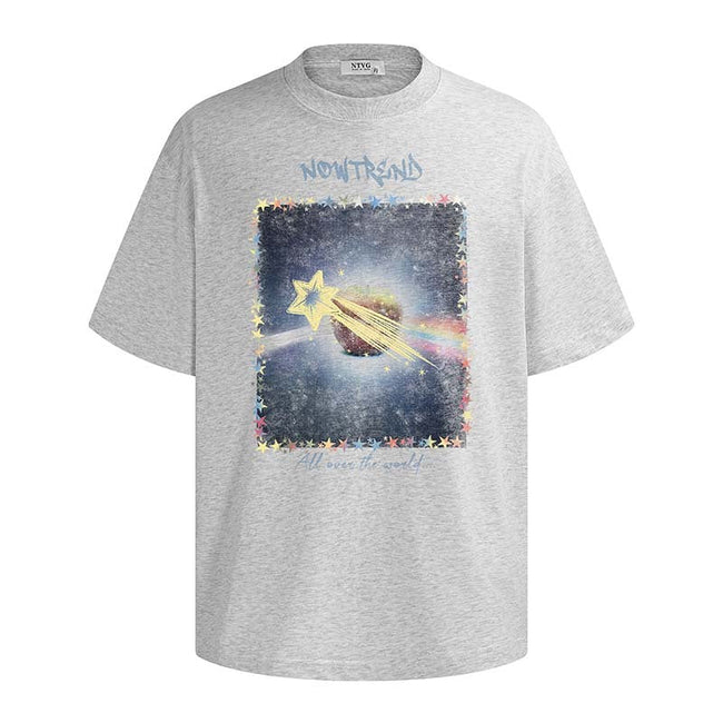 Apple Star Graphic Oversized Tee Hover Image