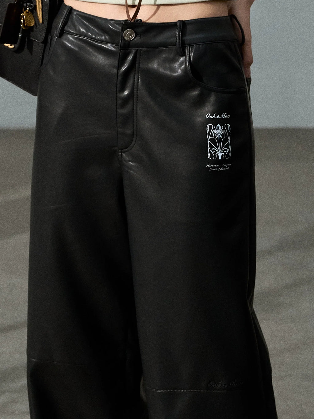 Old Money Retro PU Leather Pants