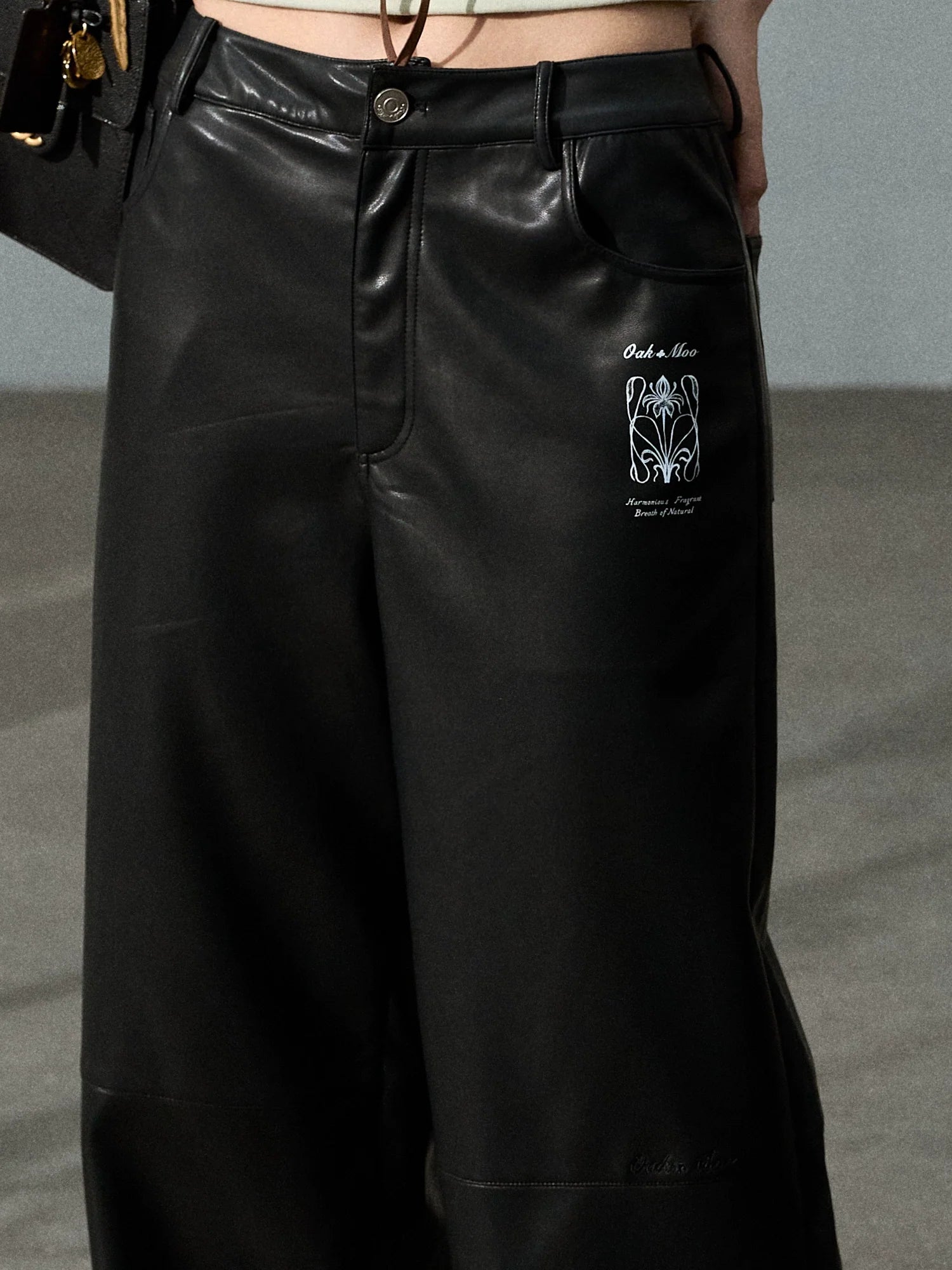 Old Money Retro PU Leather Pants