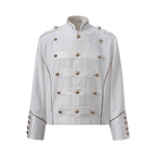 【26s May】Napoleonic Stand Collar Metal Button Lightweight Shirt Jacket