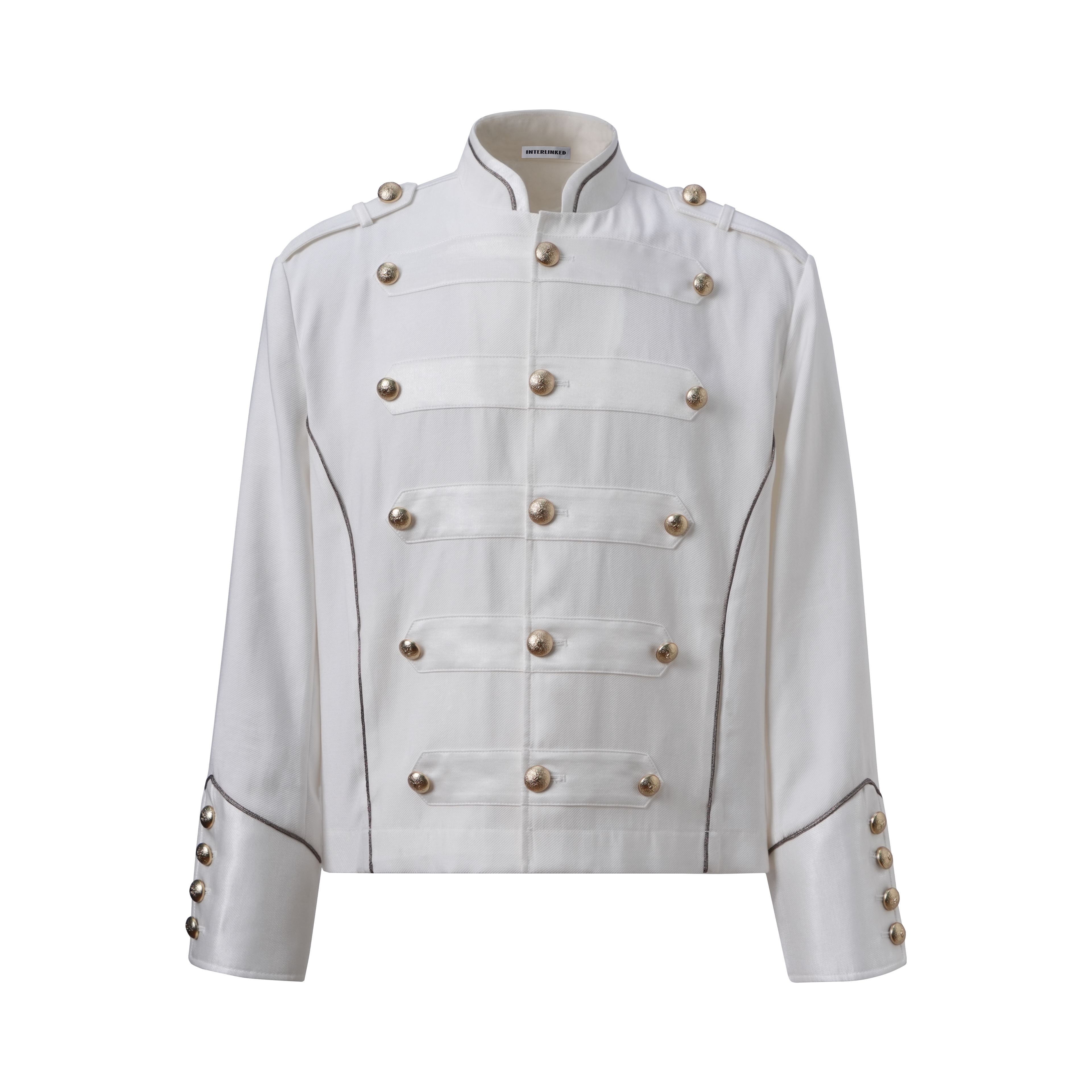 【26s May】Napoleonic Stand Collar Metal Button Lightweight Shirt Jacket