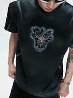 Hand-Painted Gradient Shoulder Tee