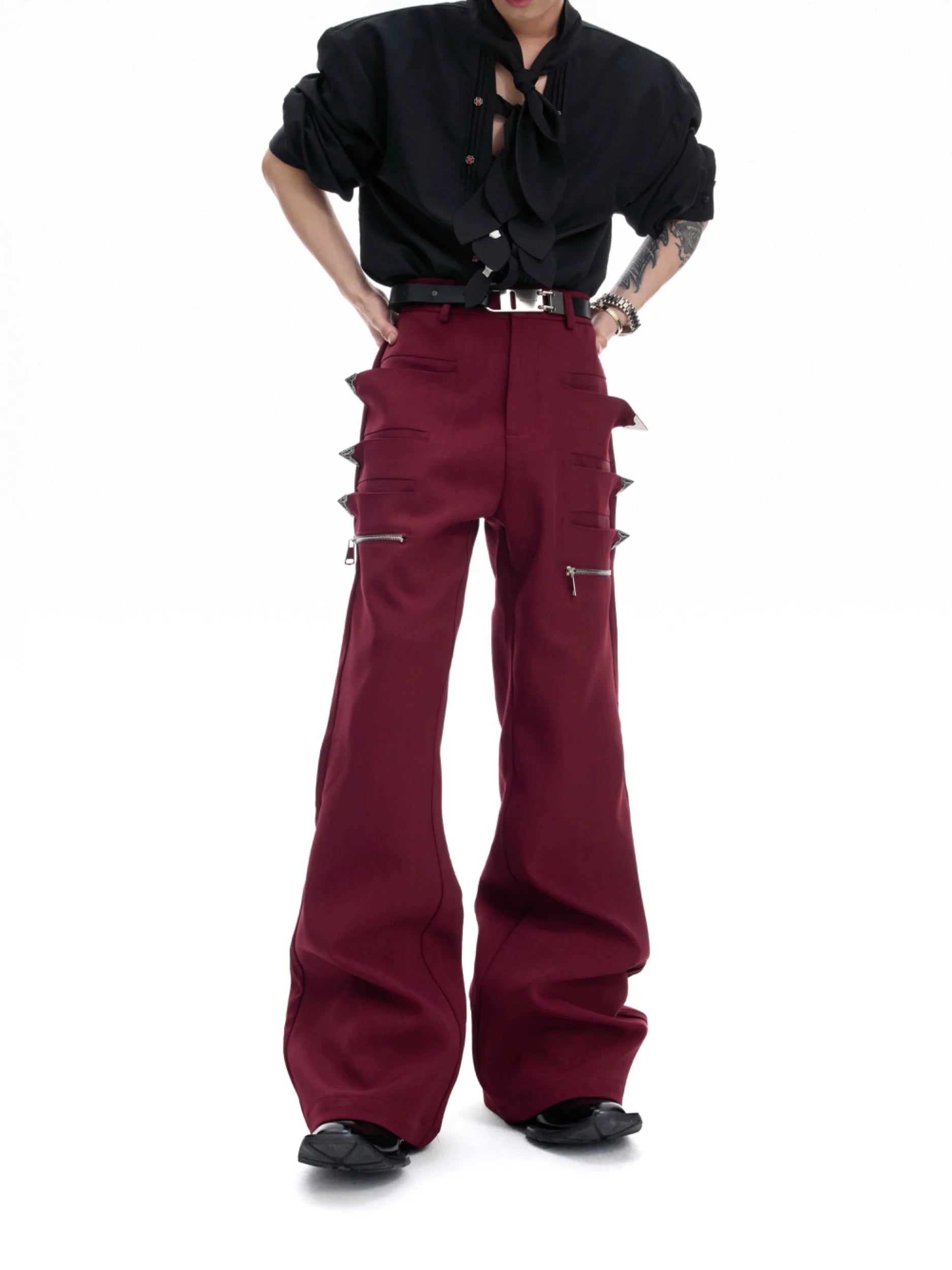 【25s Sep.】Vintage Metal Zipper 3D Pocket Pants