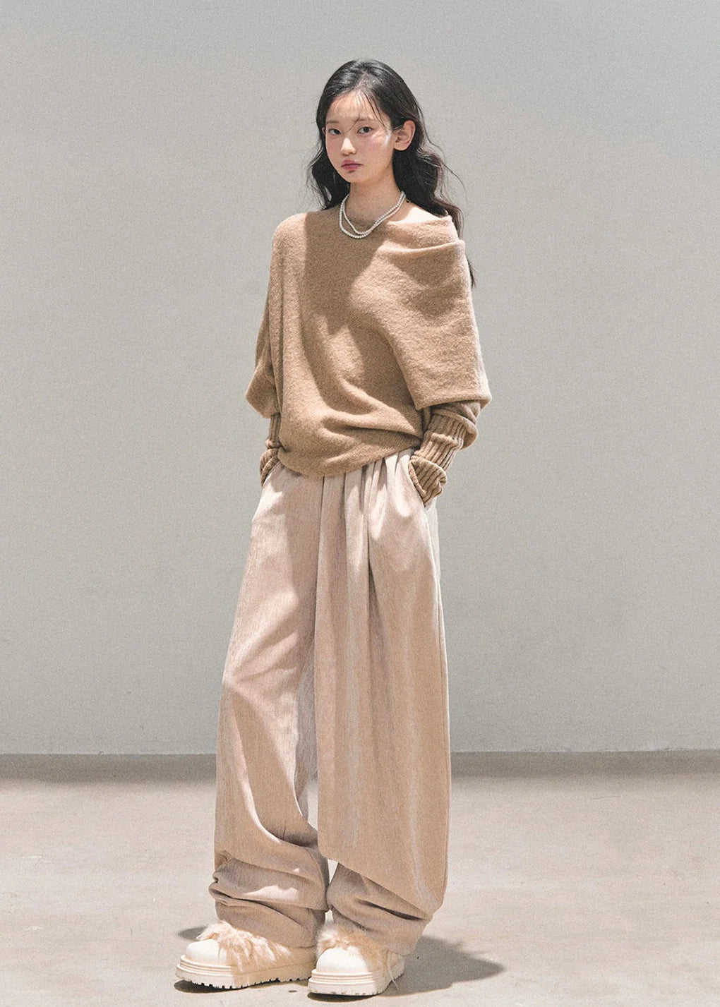 Twilight Drift Plush Wide-Leg Pants